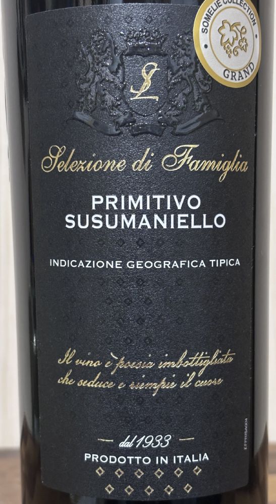 Cantine Sgarzi Luigi s.r.l. Selezione di Famiglia Primitivo Susumaniello Salento IGT 2024, Основная, #9852