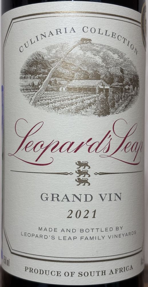 Leopard's Leap Wines Pty Ltd Culinaria Collection Grand Vin 2021, Основная, #9926