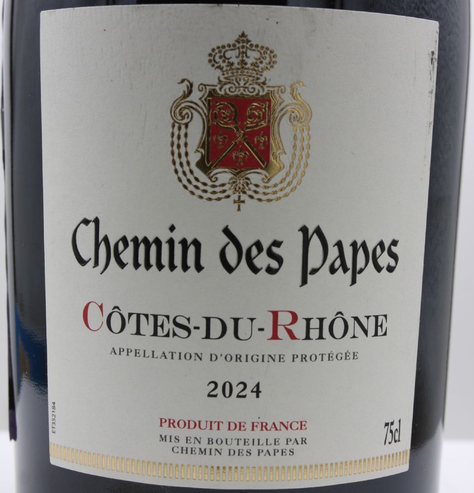 François Martenot SAS Chemin des Papes Côtes du Rhône AOC/AOP 2024, Основная, #9933