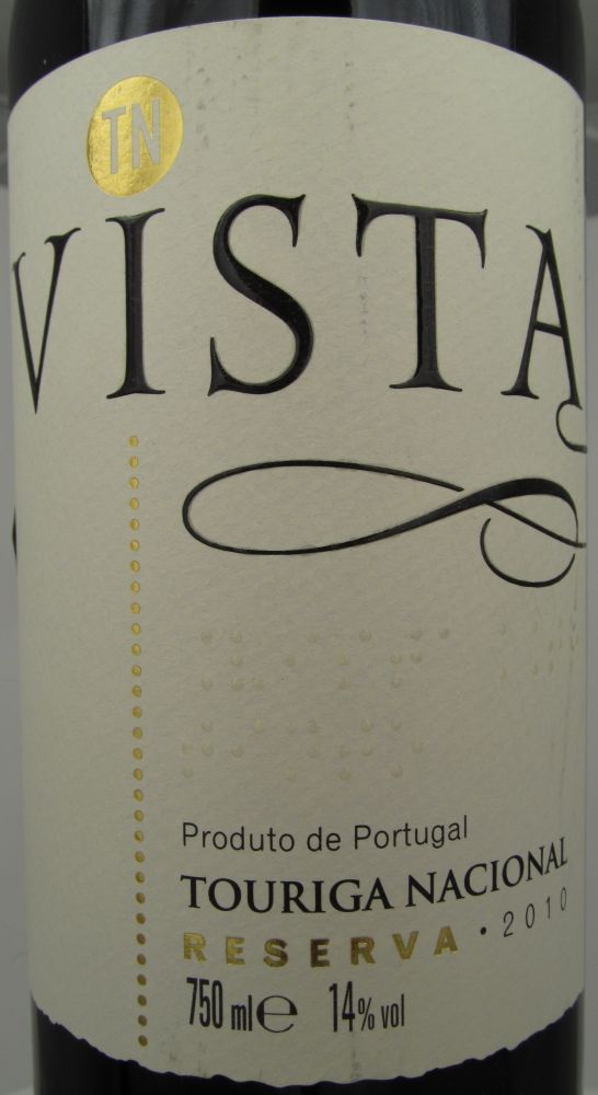 Aliança Vinhos de Portugal S.A. VISTA Reserva Touriga Nacional Vinho Regional Beiras 2010, Основная, #995