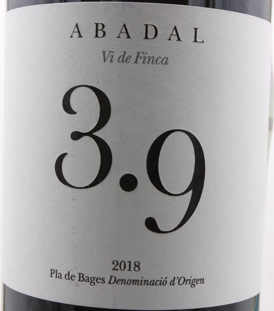 Bodegas Abadal S.L. Vi de Finca 3.9 DO Pla de Bages 2018, Основная, #9964